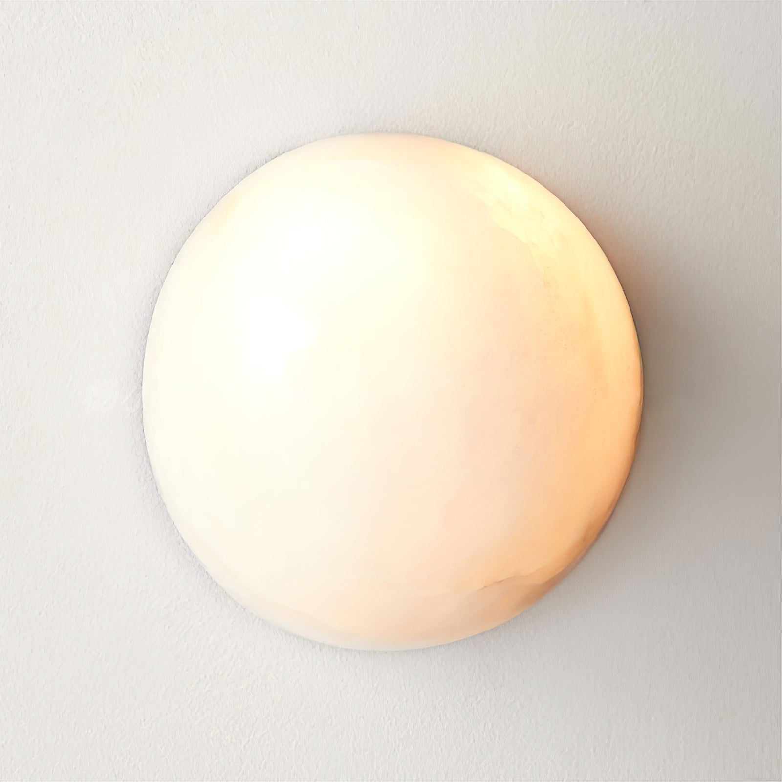 Semicircular Alabaster Wall Sconce