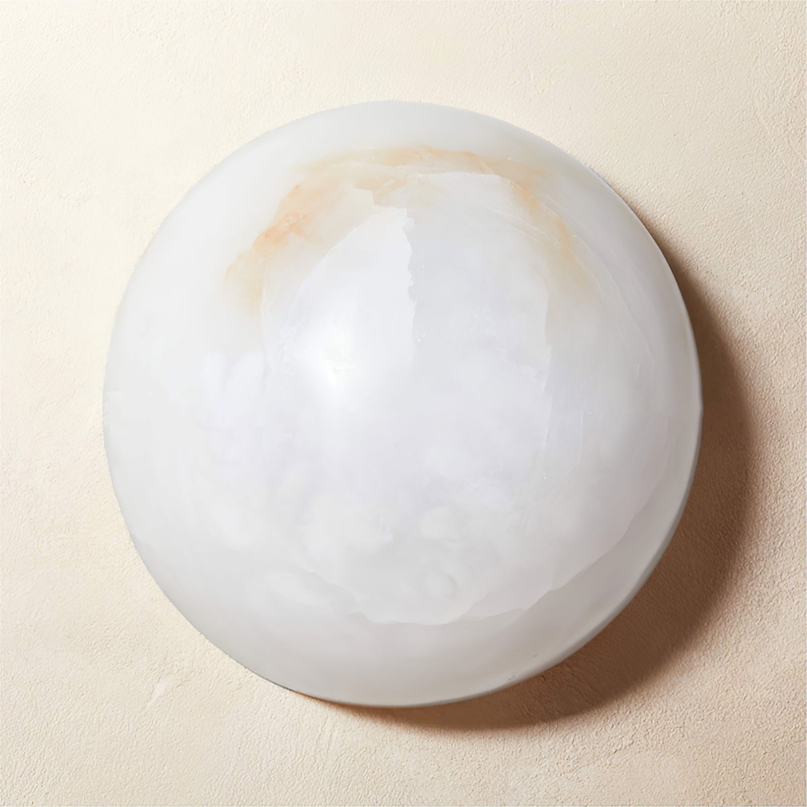 Semicircular Alabaster Wall Sconce