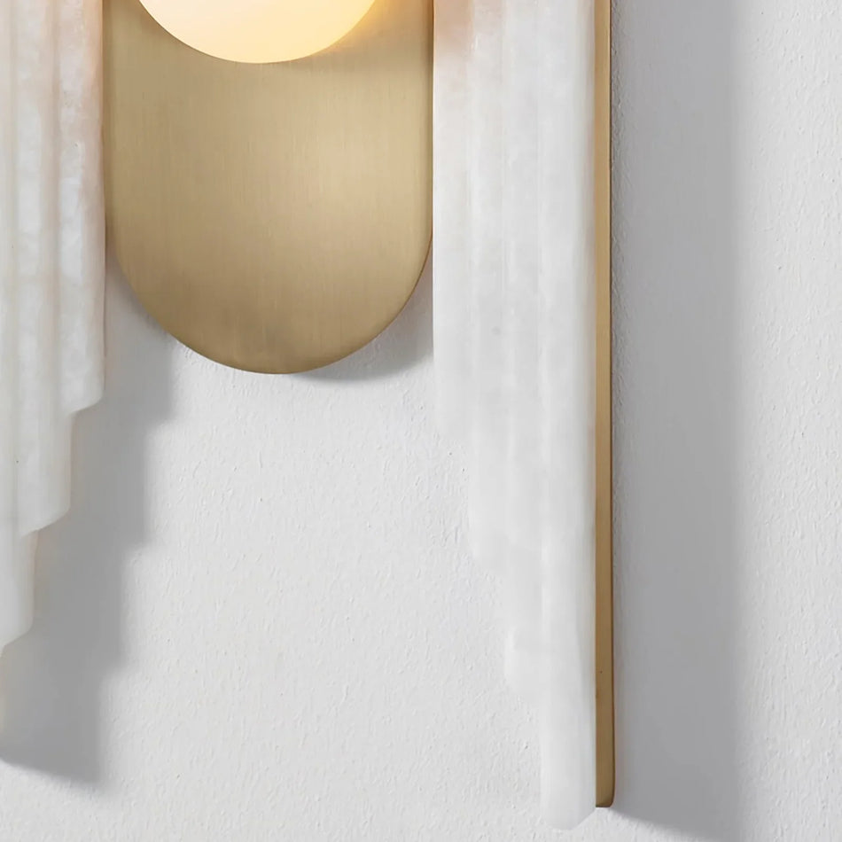Seraphine Layered Alabaster Arch Sconce