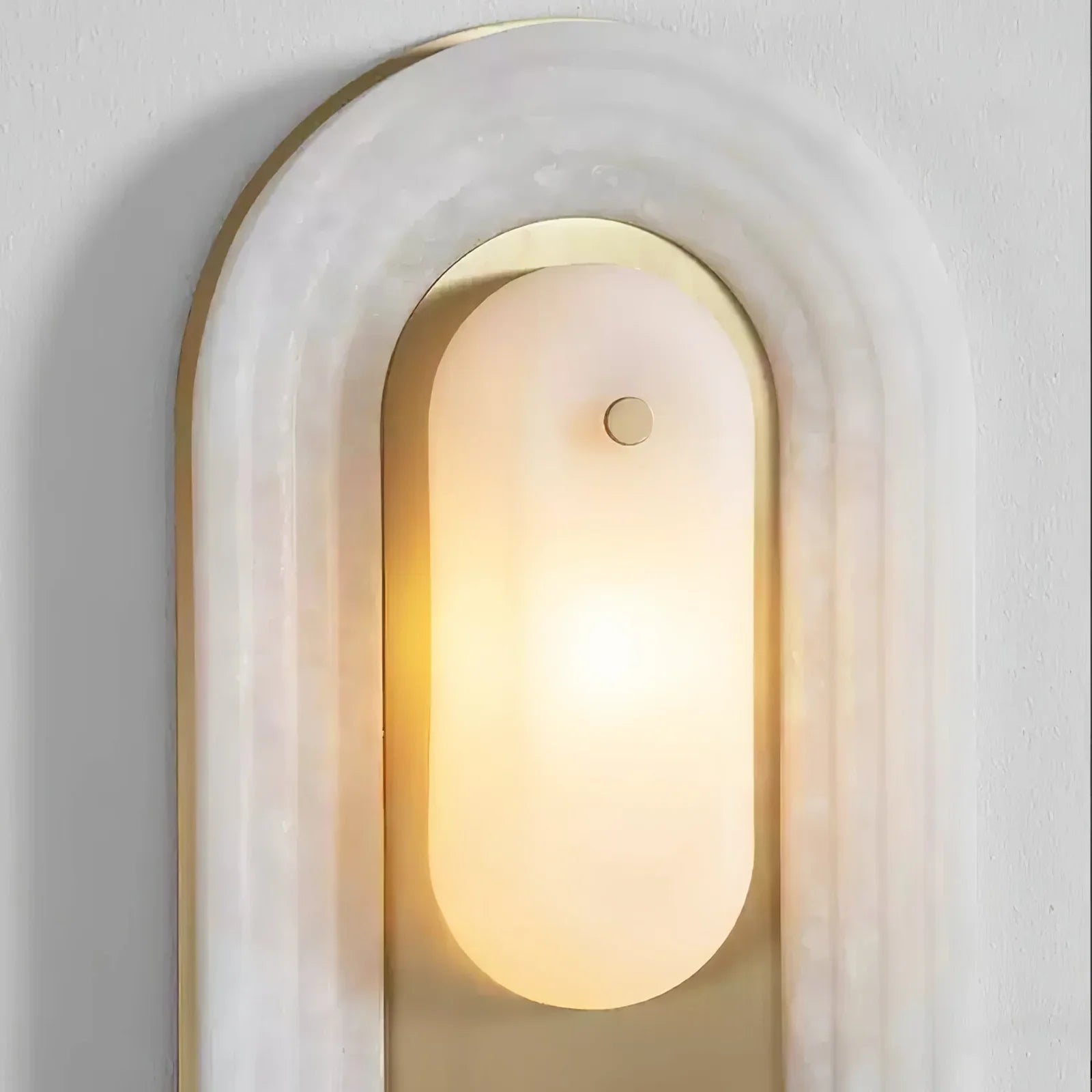 Seraphine Layered Alabaster Arch Sconce