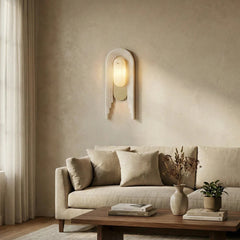 Seraphine Layered Alabaster Arch Sconce