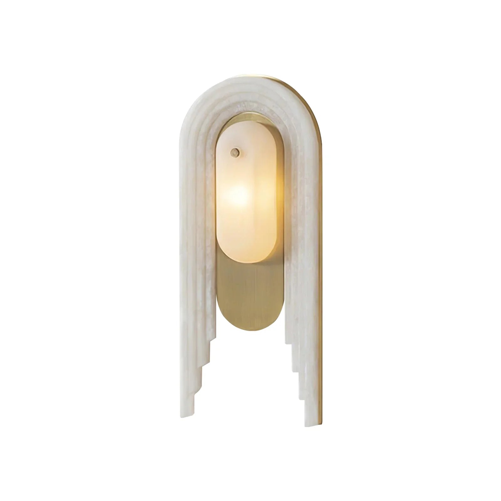 Seraphine Layered Alabaster Arch Sconce