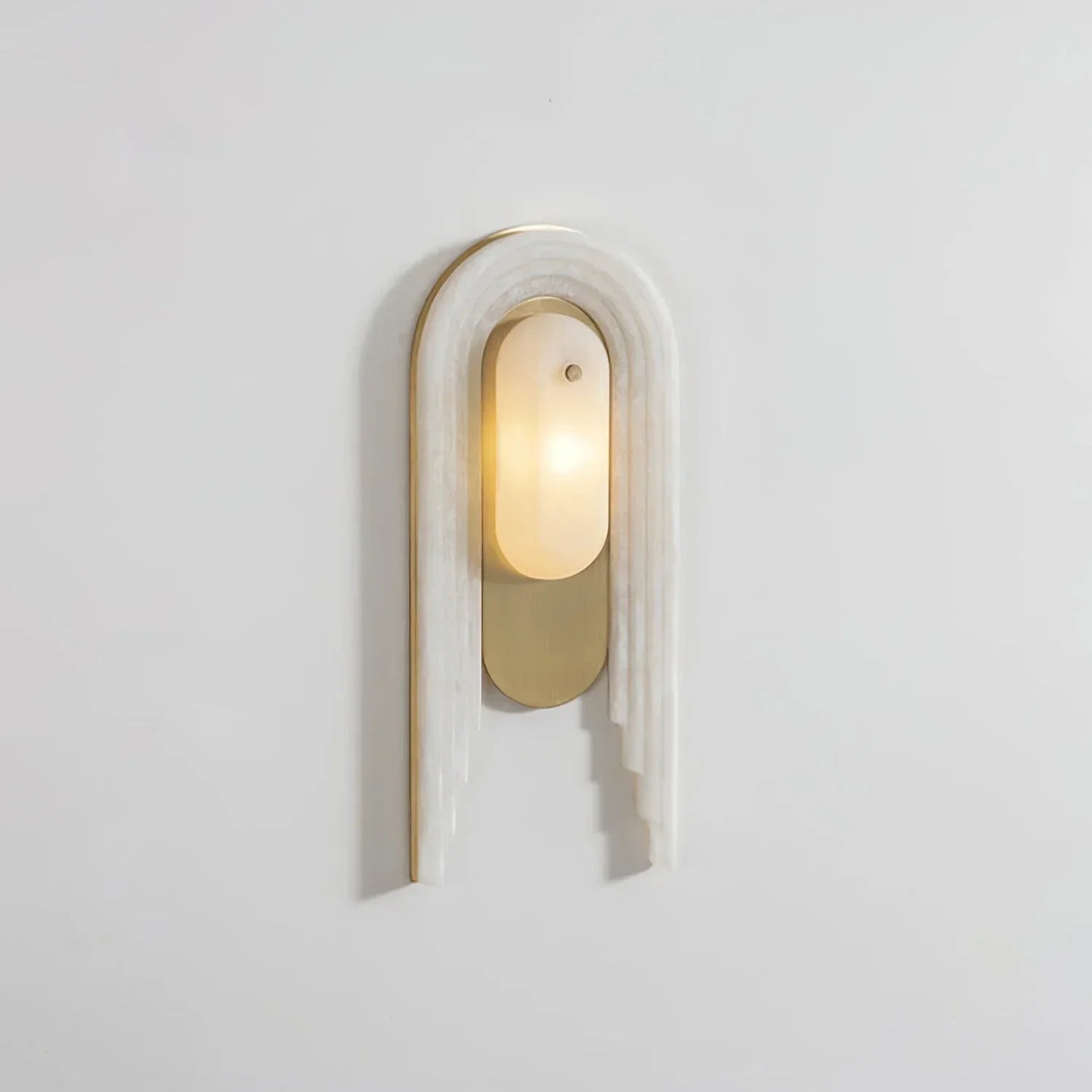 Seraphine Layered Alabaster Arch Sconce