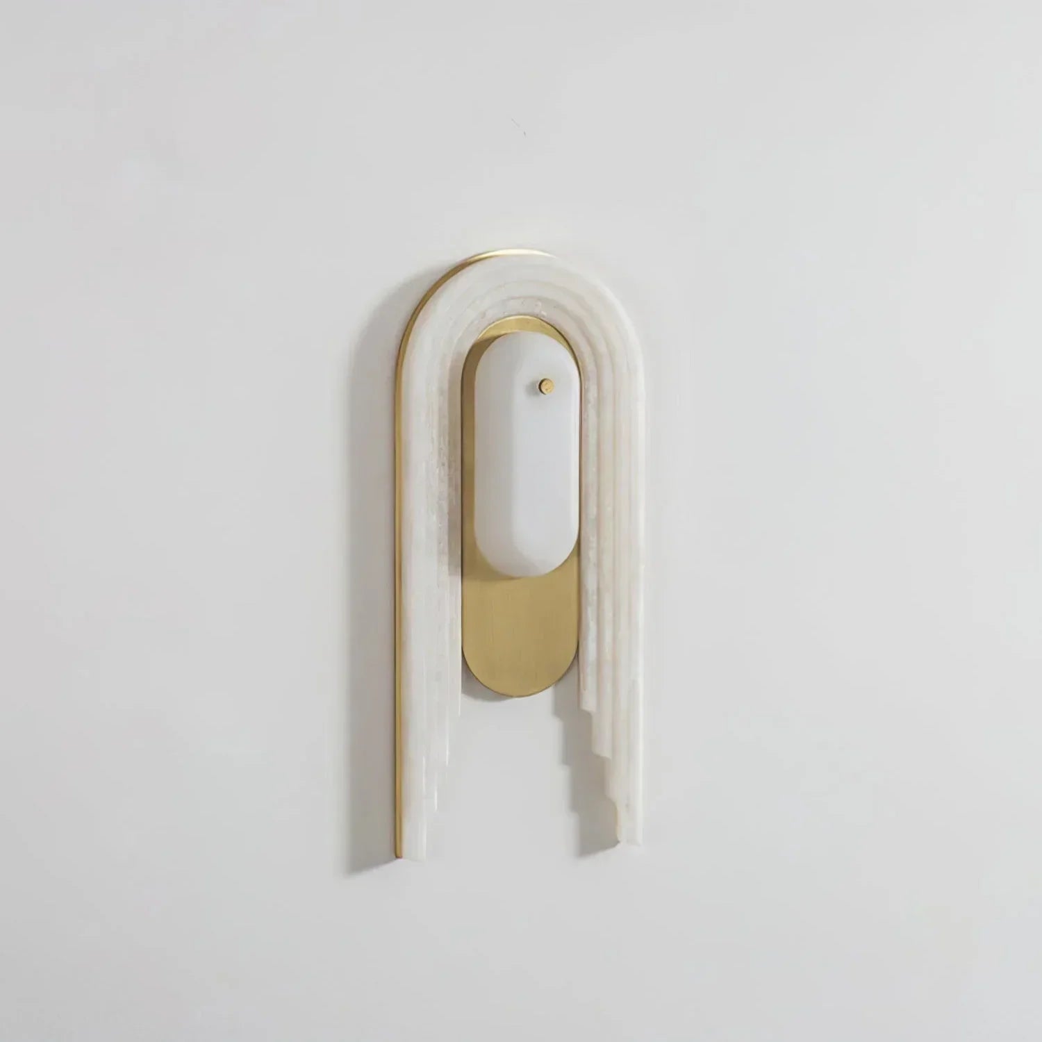 Seraphine Layered Alabaster Arch Sconce