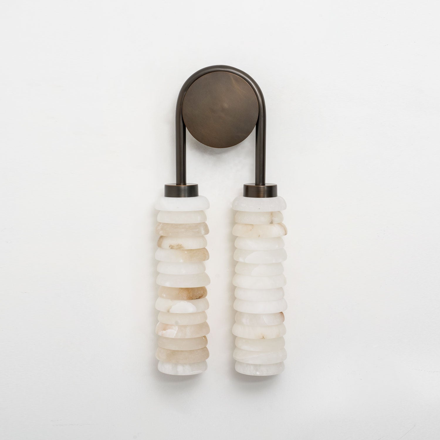 Calla Ribbed Alabaster Wall Sconce
