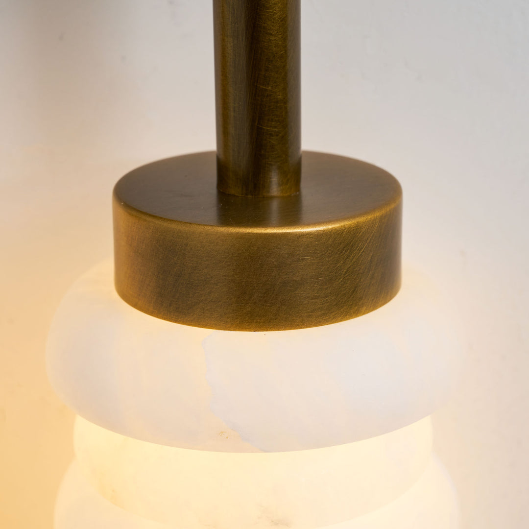 Calla Ribbed Alabaster Wall Sconce