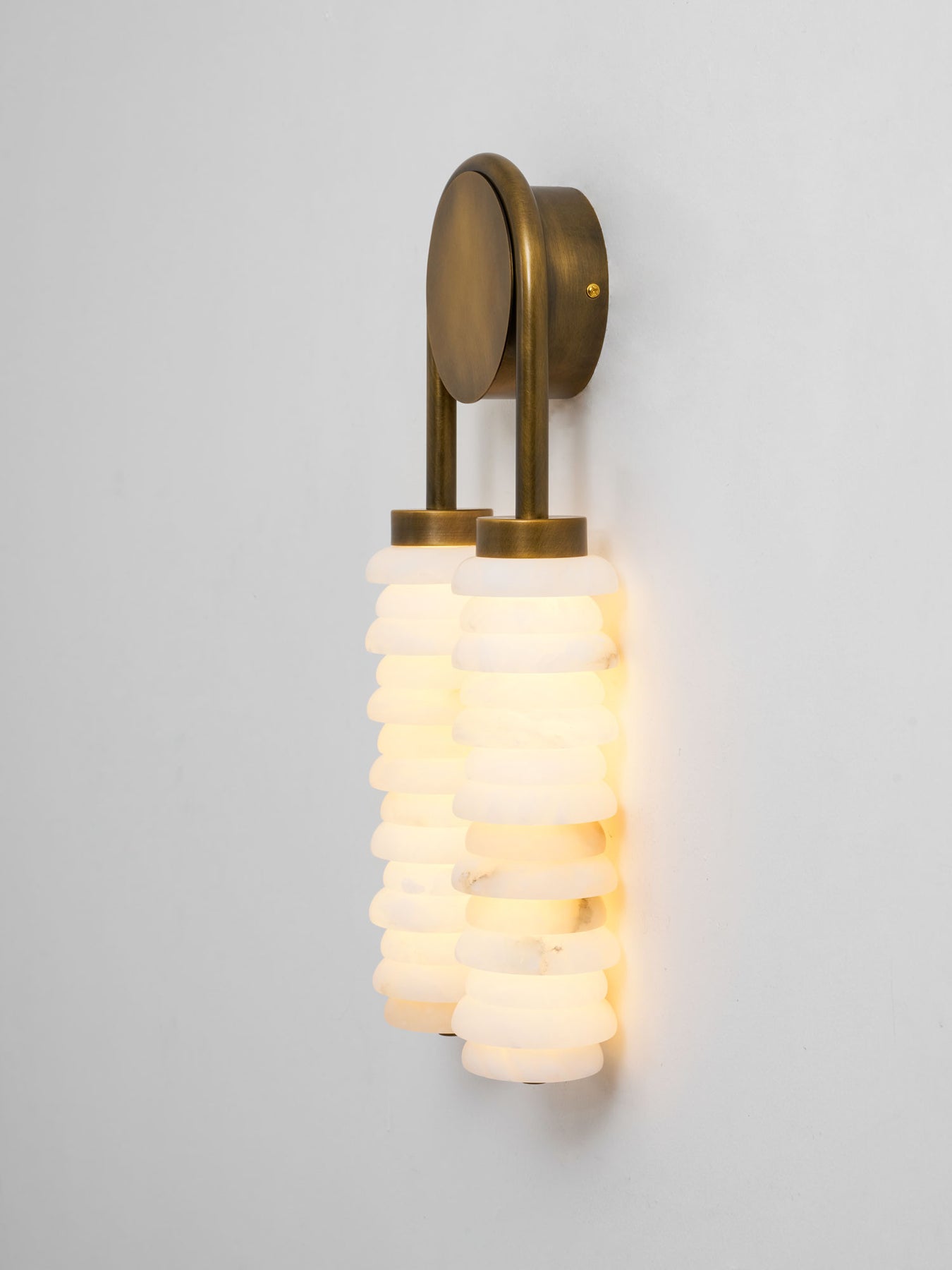 Calla Ribbed Alabaster Wall Sconce