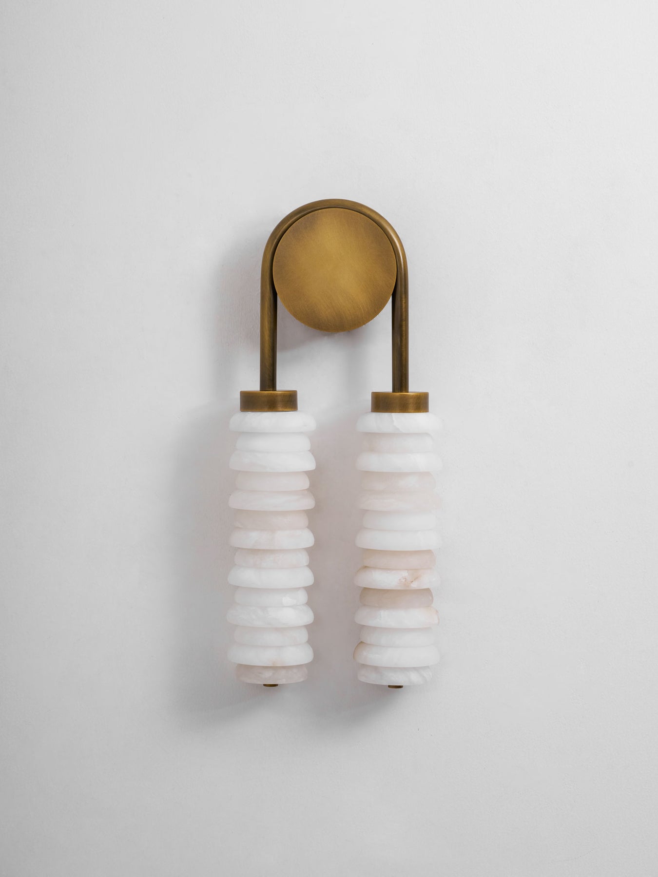 Calla Ribbed Alabaster Wall Sconce