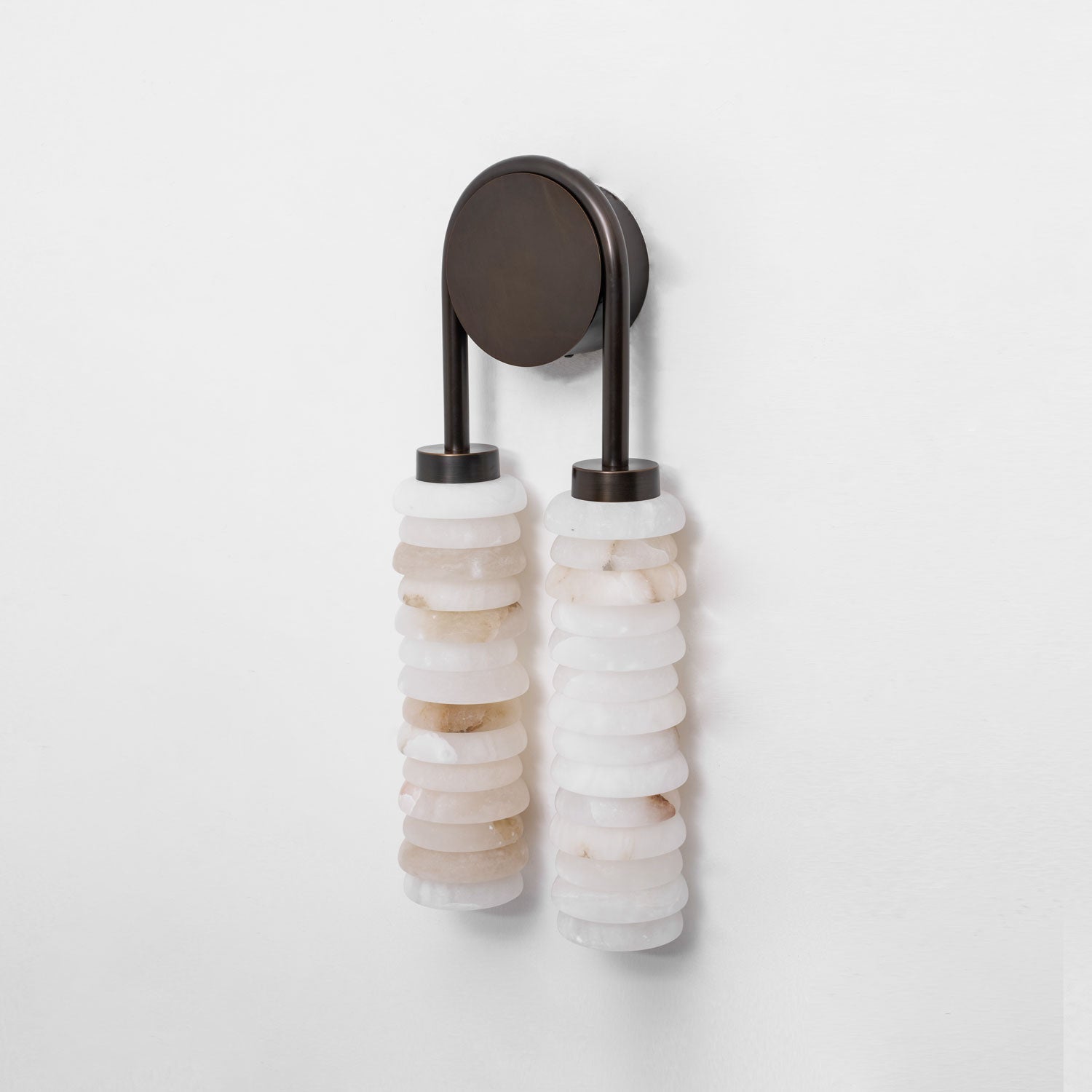 Calla Ribbed Alabaster Wall Sconce
