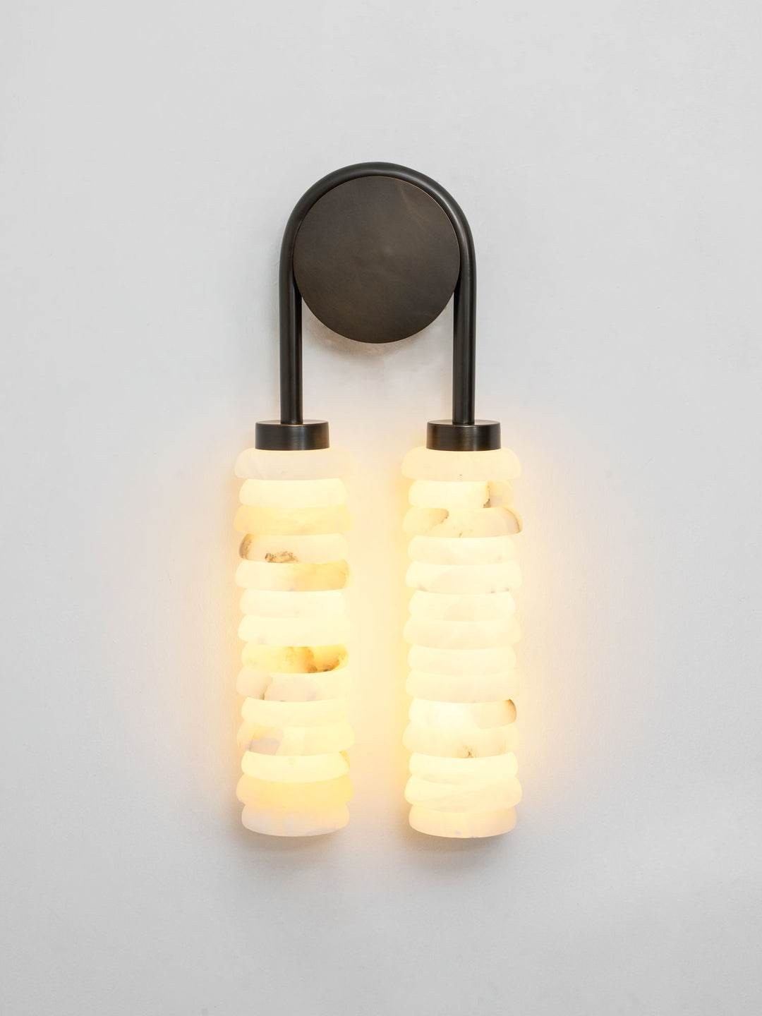 Calla Ribbed Alabaster Wall Sconce