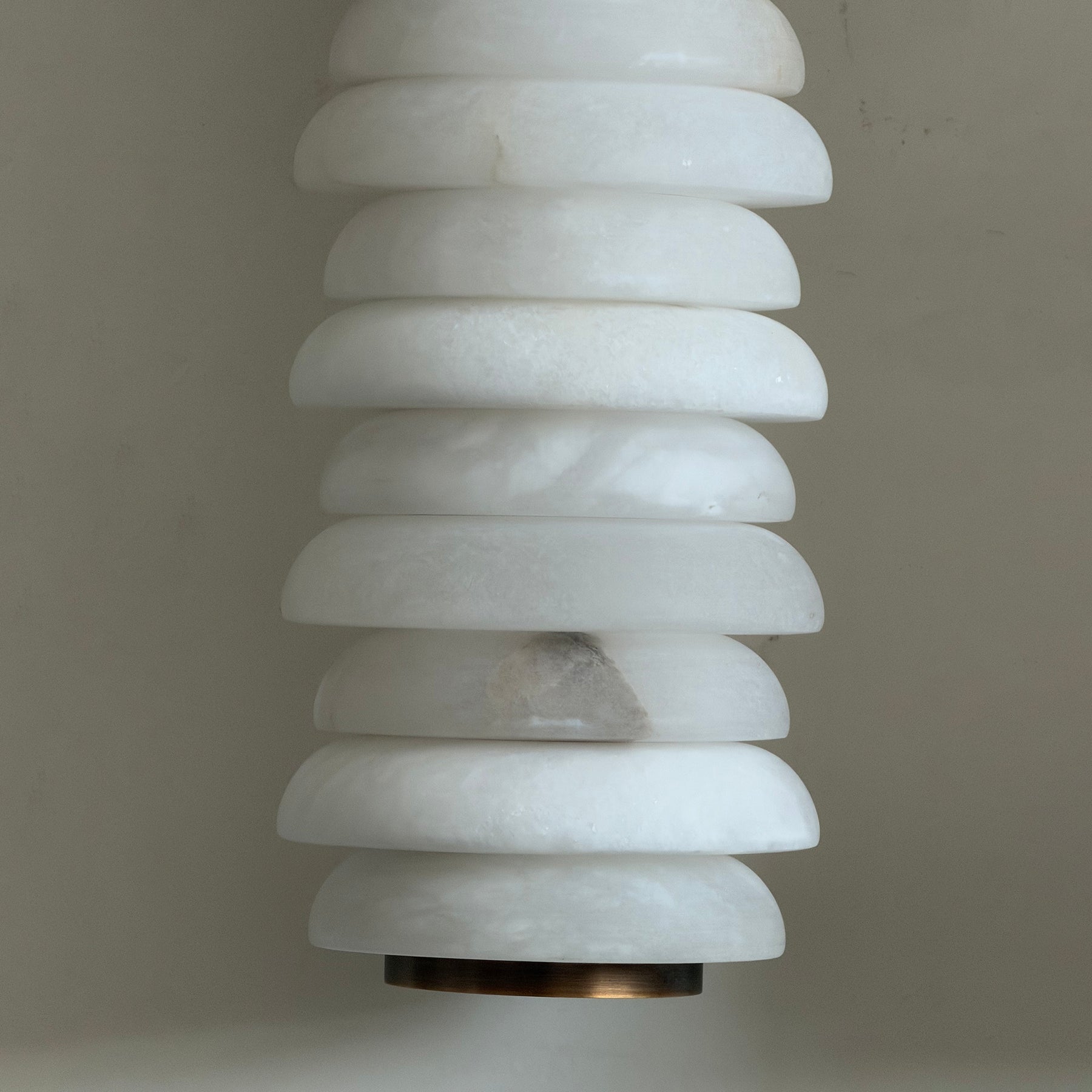Calla Ribbed Alabaster Wall Sconce