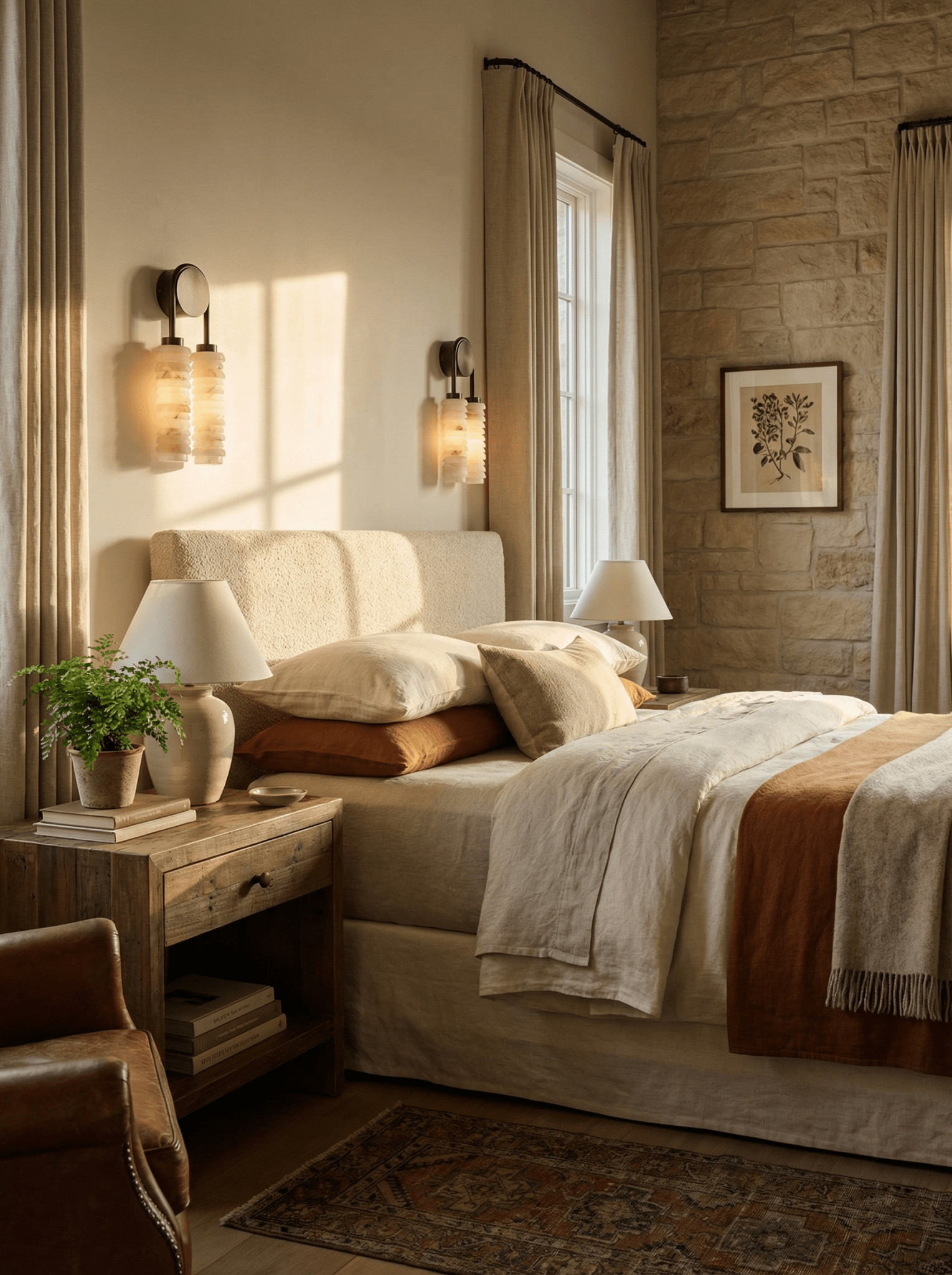 Calla Ribbed Alabaster Wall Sconce