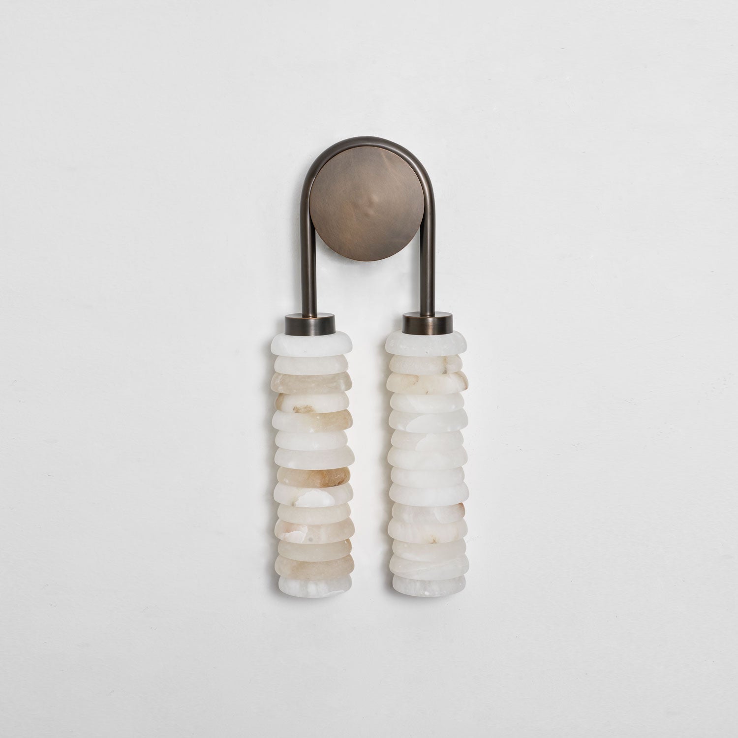 Calla Ribbed Alabaster Wall Sconce