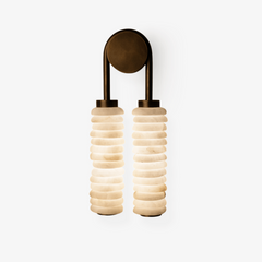Calla Ribbed Alabaster Wall Sconce