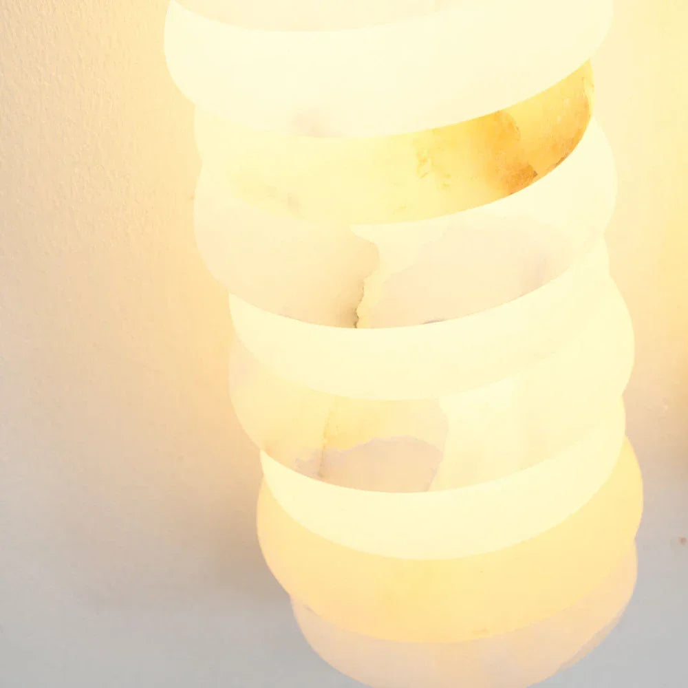 Calla Ribbed Alabaster Wall Sconce