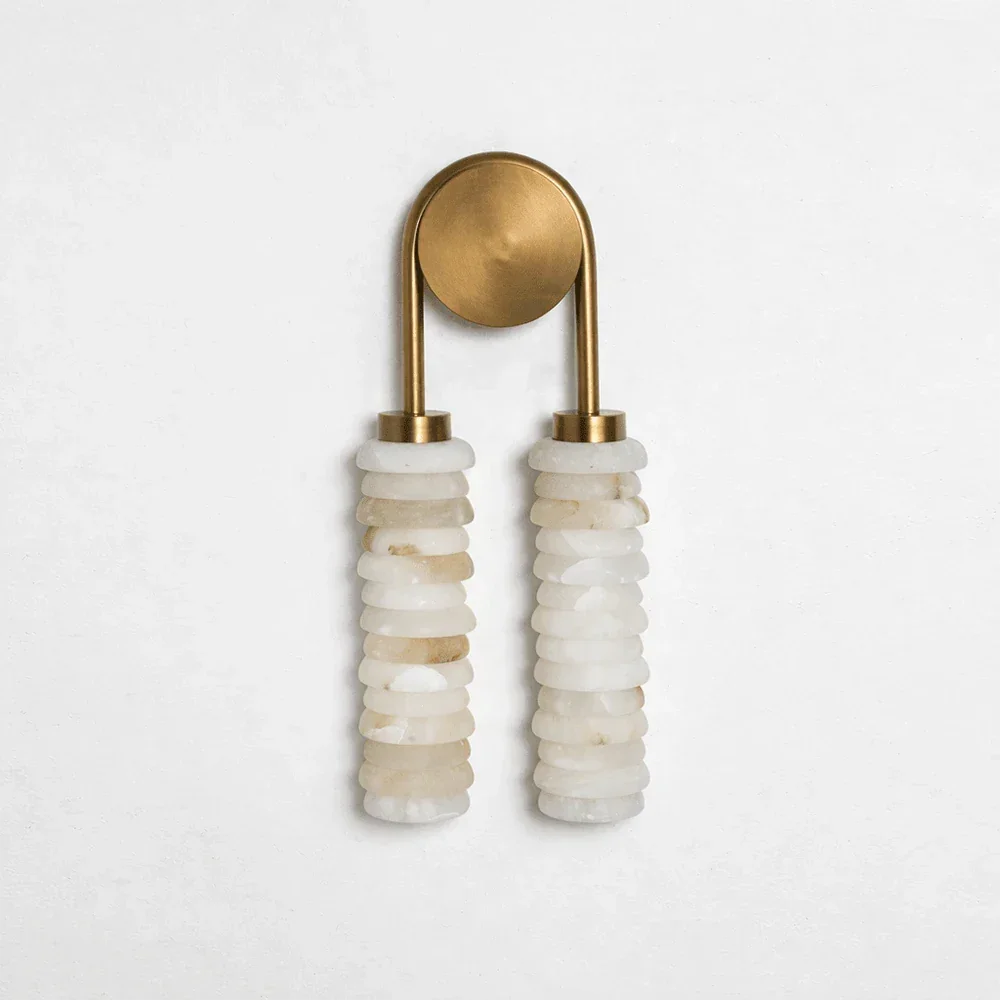 Calla Ribbed Alabaster Wall Sconce