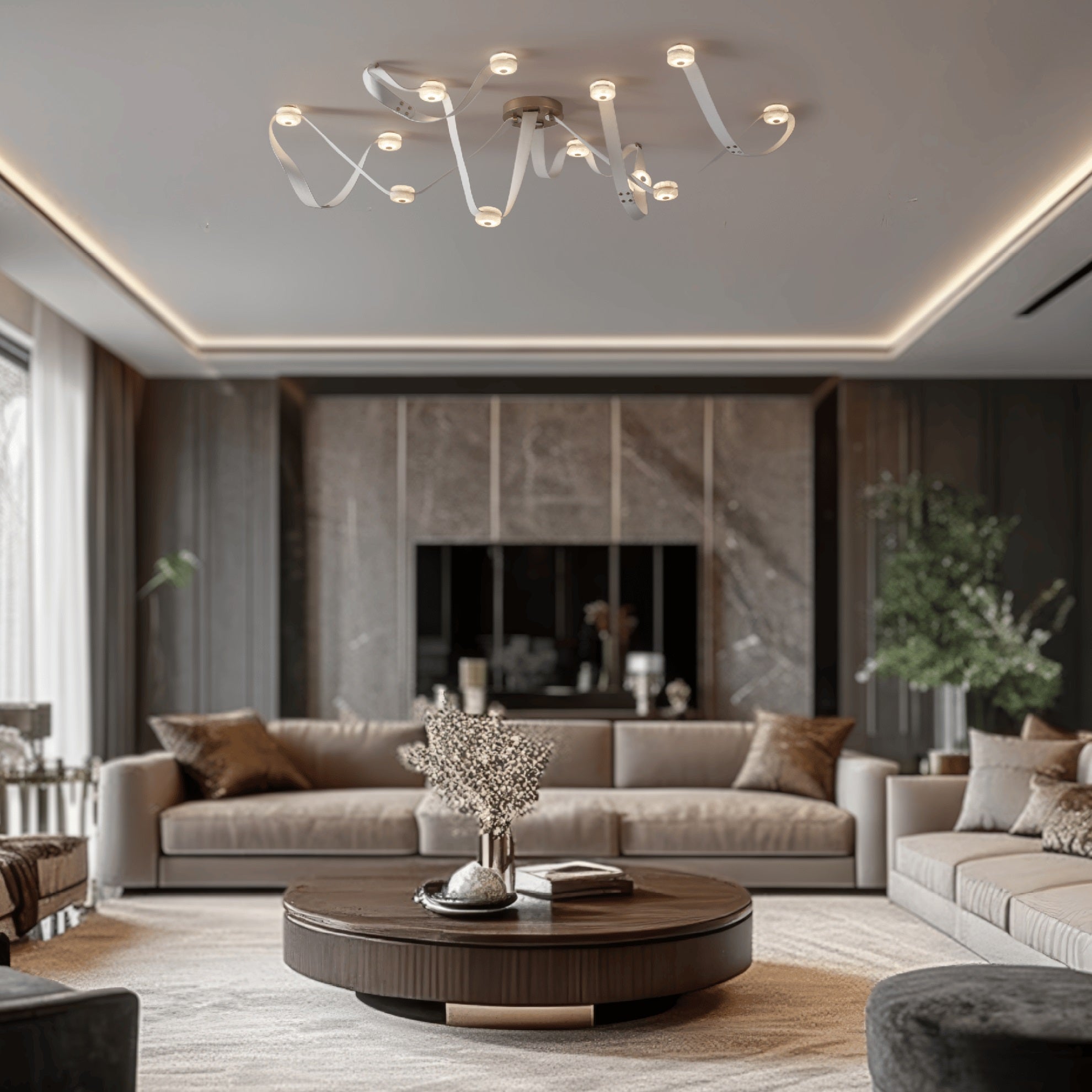Snaps Alabaster LED Chandelier
