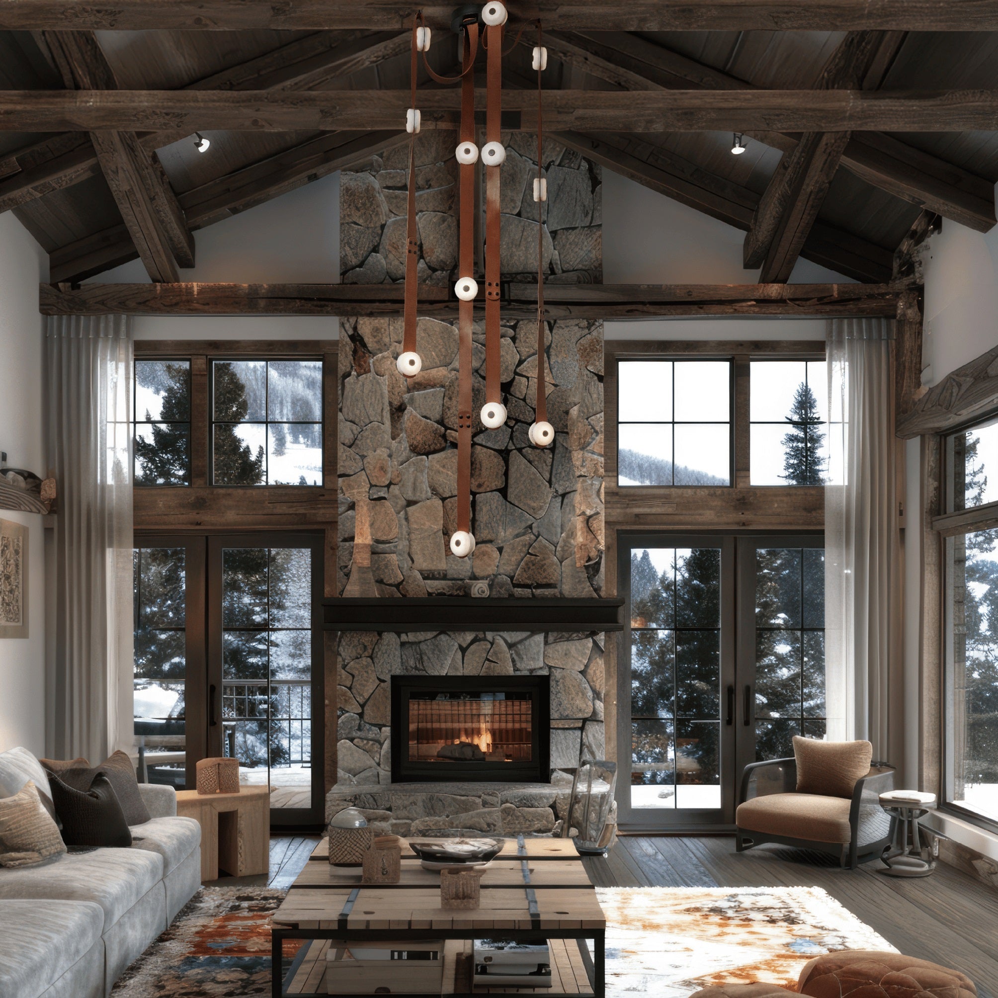 Snaps Alabaster LED Chandelier