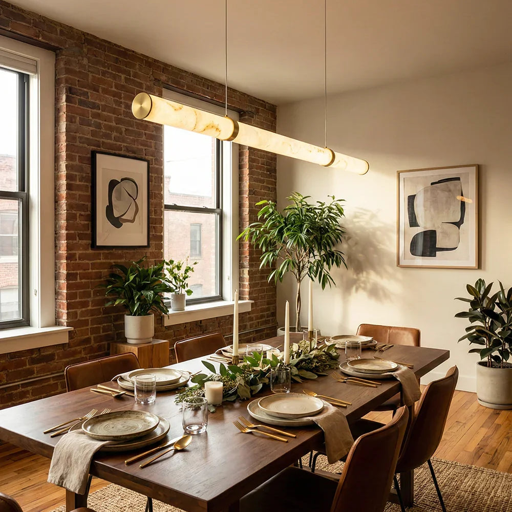 Solenne Alabaster Beam Pendant Light