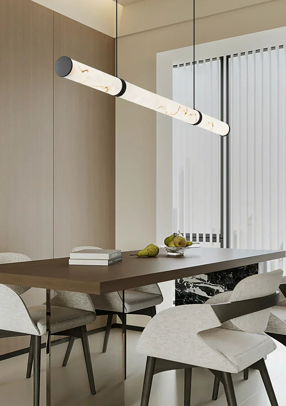 Solenne Alabaster Beam Pendant Light