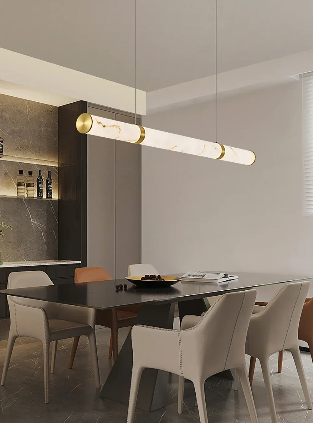 Solenne Alabaster Beam Pendant Light