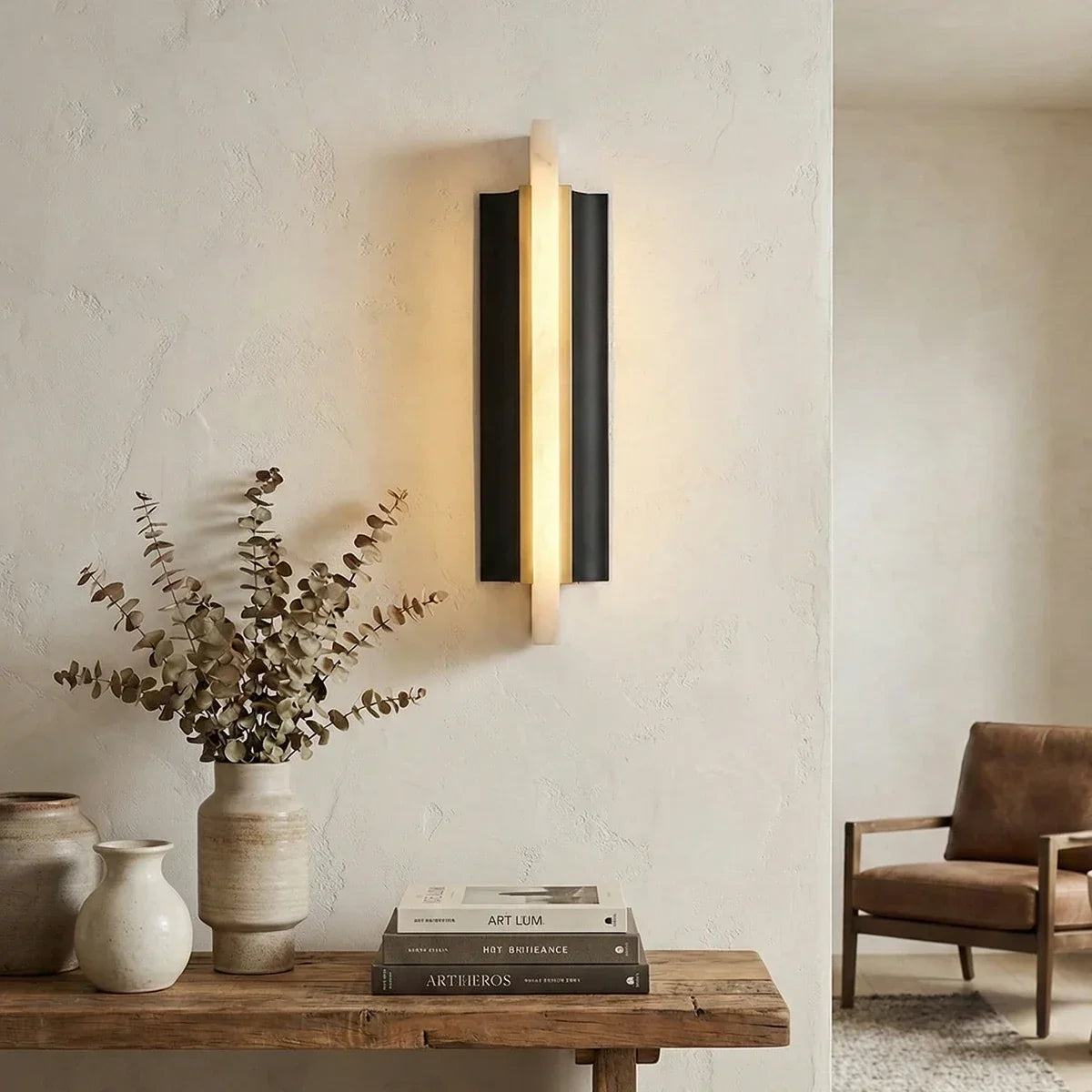 Solenne Alabaster Blade Wall Sconce