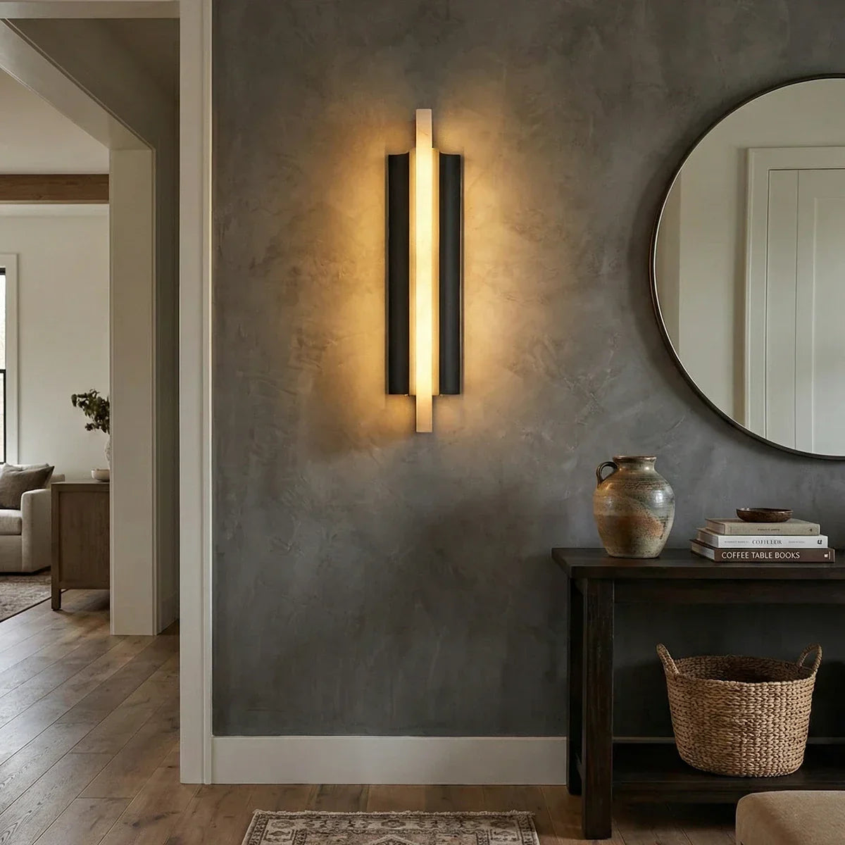 Solenne Alabaster Blade Wall Sconce