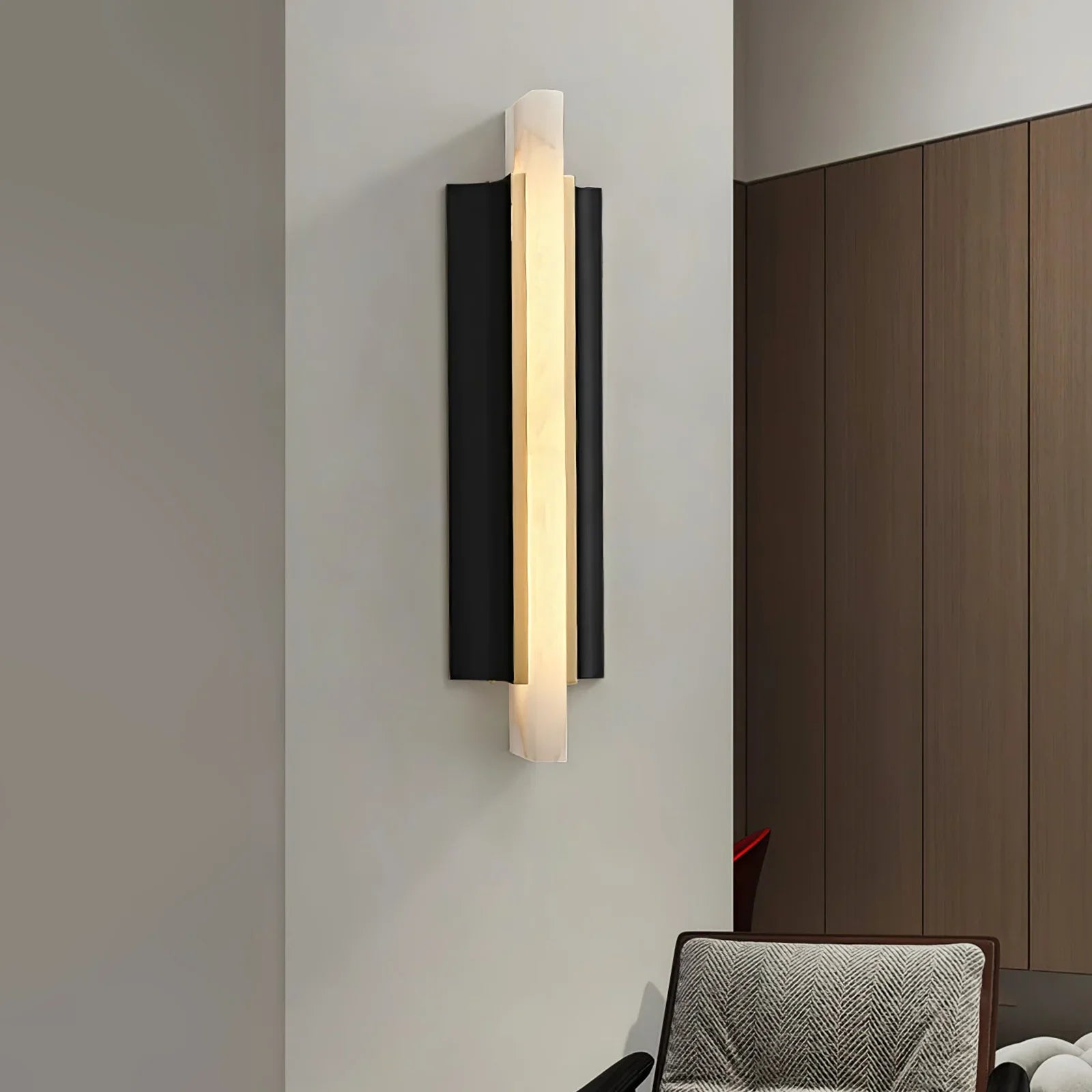 Solenne Alabaster Blade Wall Sconce