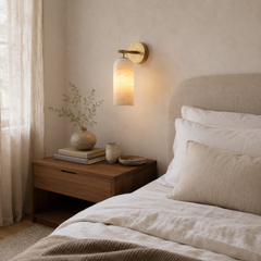 Solenne Alabaster Column Wall Sconce