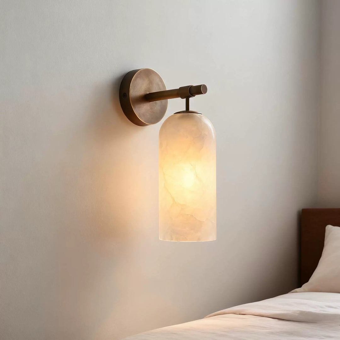 Solenne Alabaster Column Wall Sconce