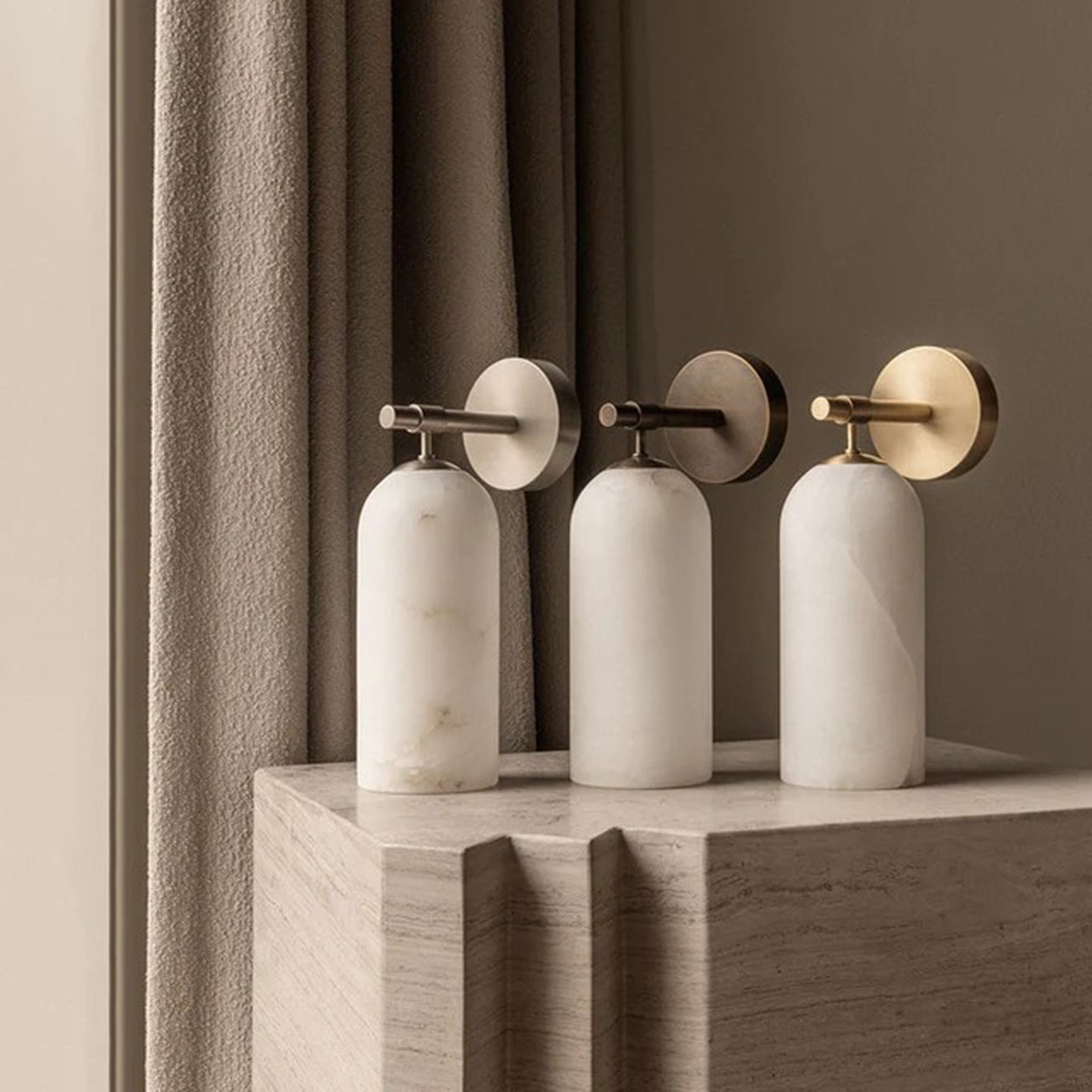 Solenne Alabaster Column Wall Sconce