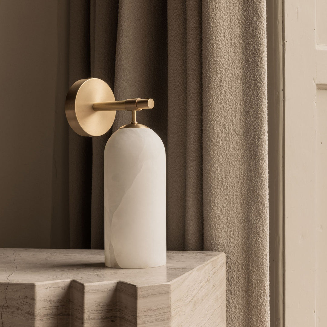 Solenne Alabaster Column Wall Sconce