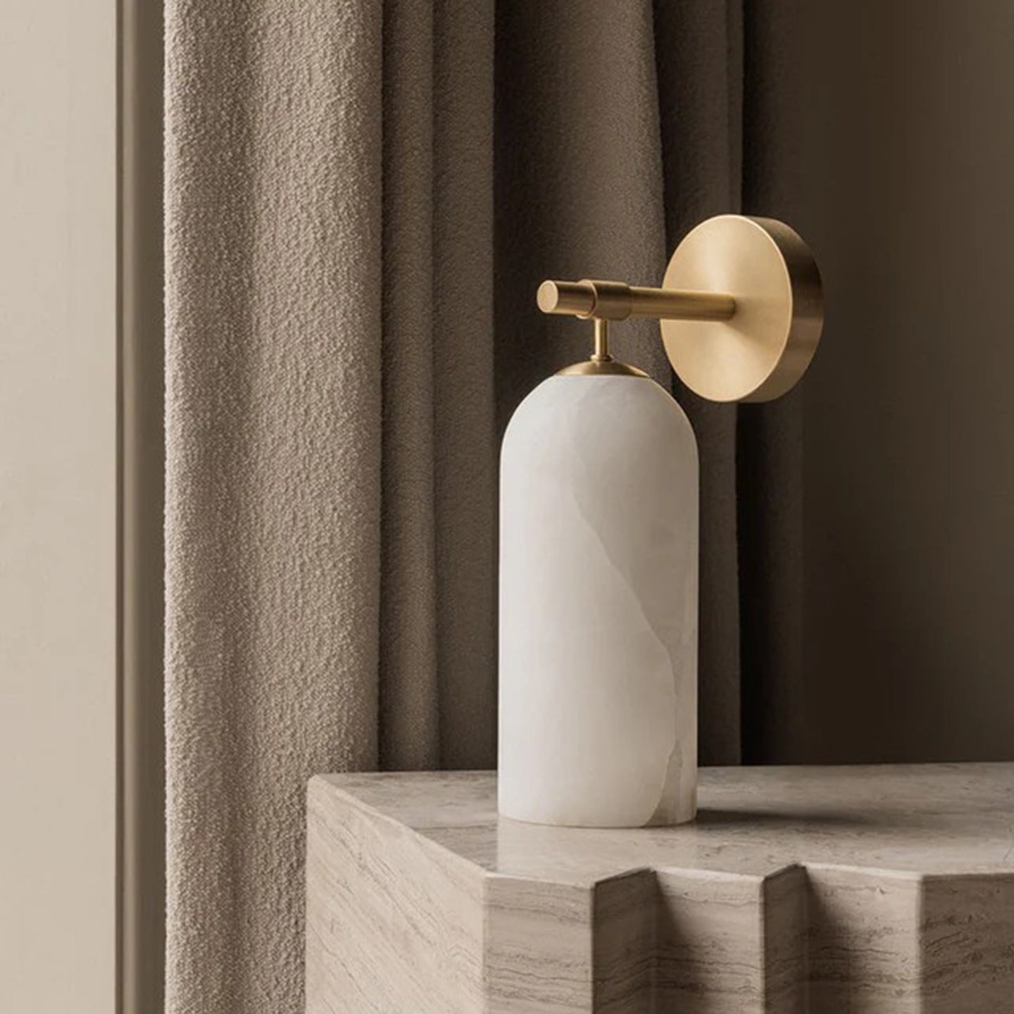 Solenne Alabaster Column Wall Sconce