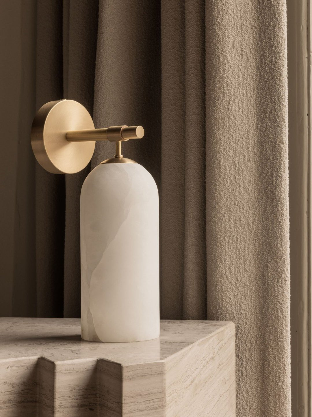 Solenne Alabaster Column Wall Sconce