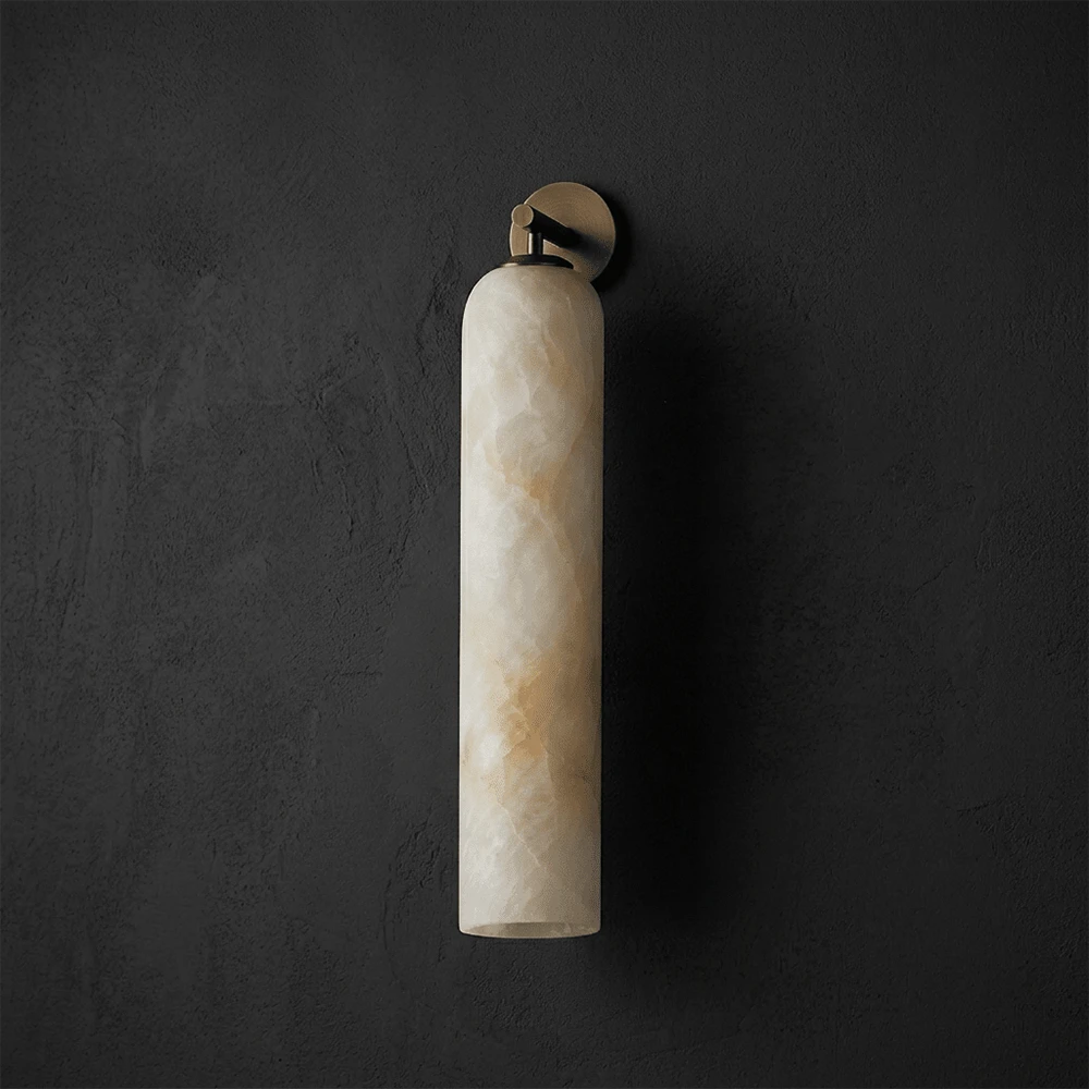 Solenne Alabaster Tube Wall Sconce
