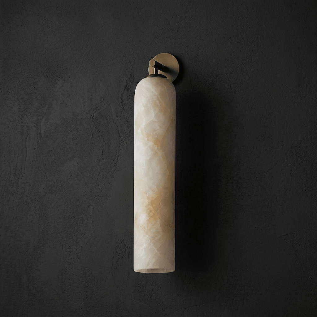 Solenne Alabaster Tube Wall Sconce