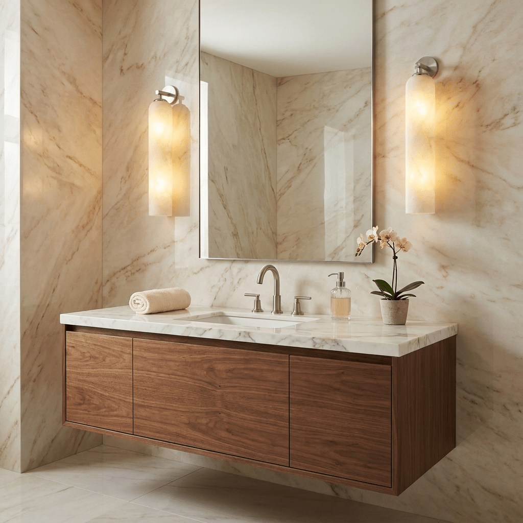 Solenne Alabaster Tube Wall Sconce