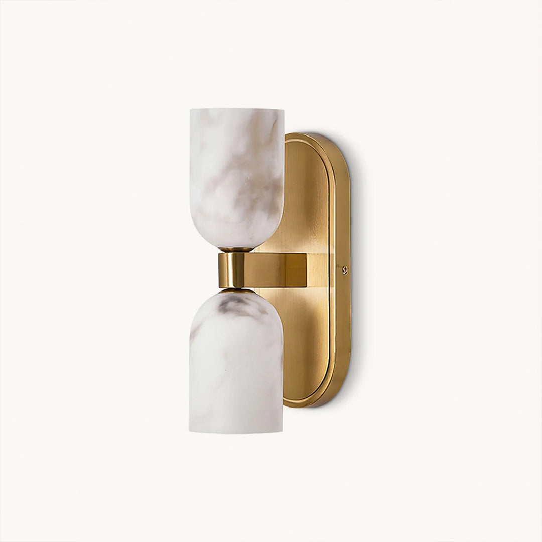 Solenne Alabaster Twin Beam Wall Sconce