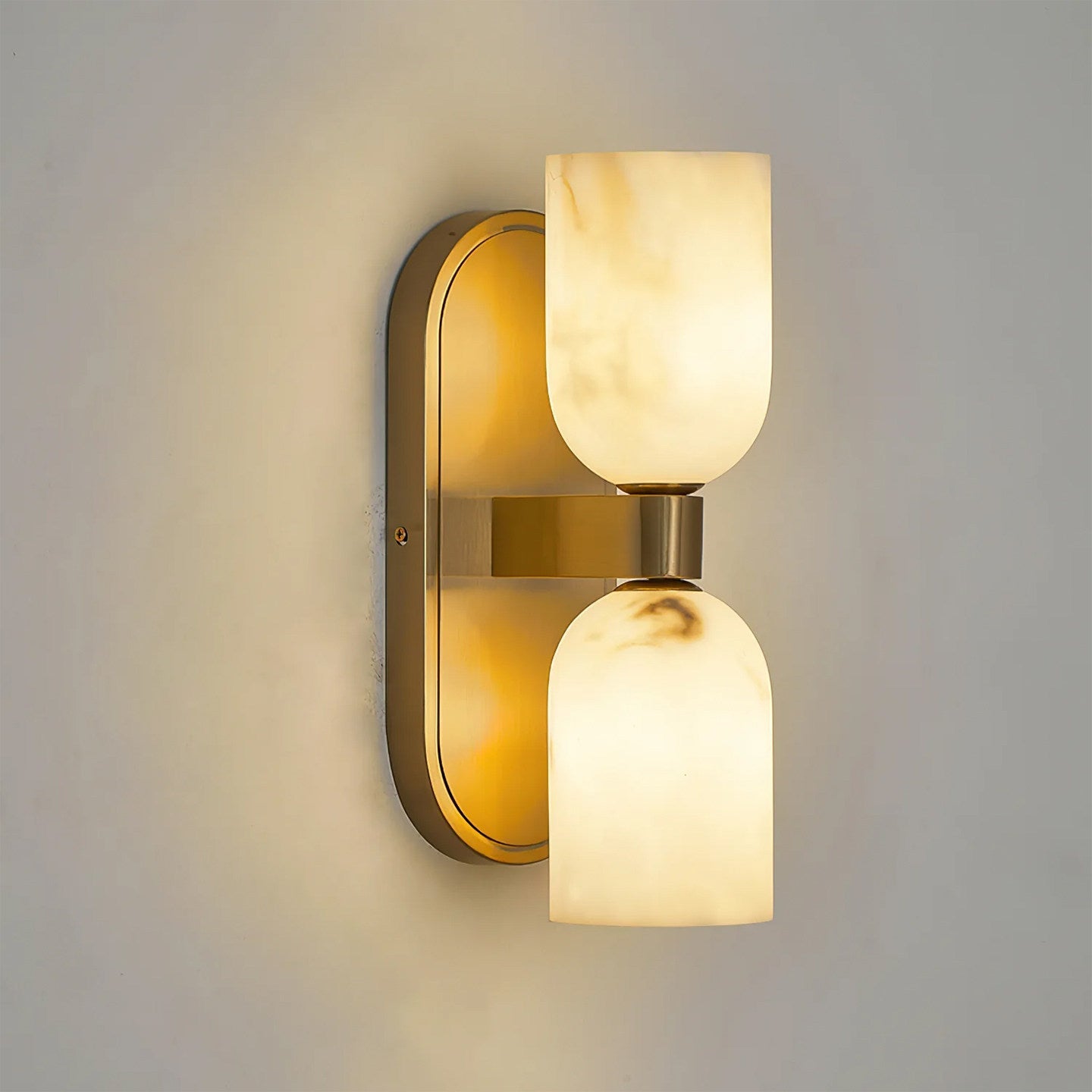 Solenne Alabaster Twin Beam Wall Sconce