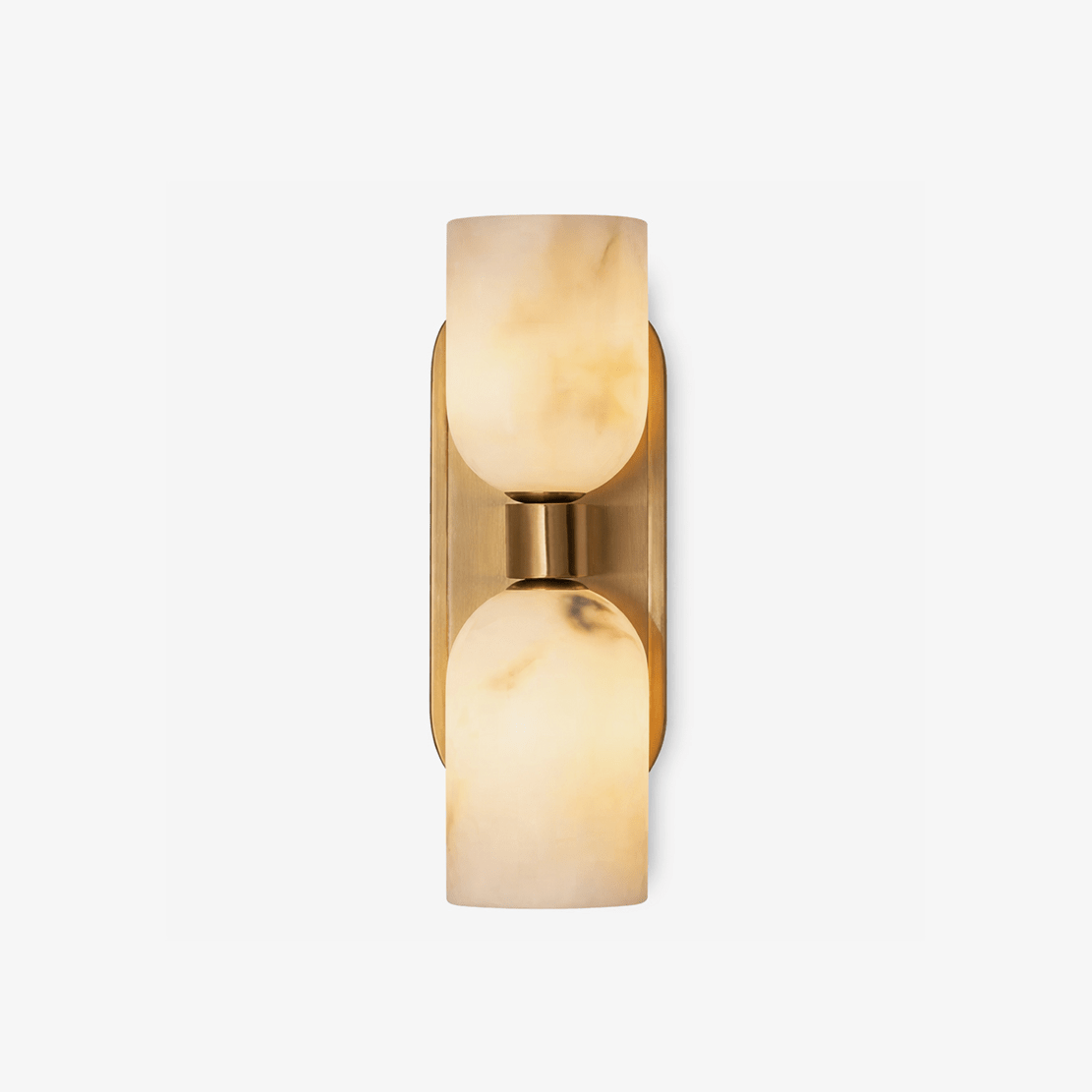 Solenne Alabaster Twin Beam Wall Sconce