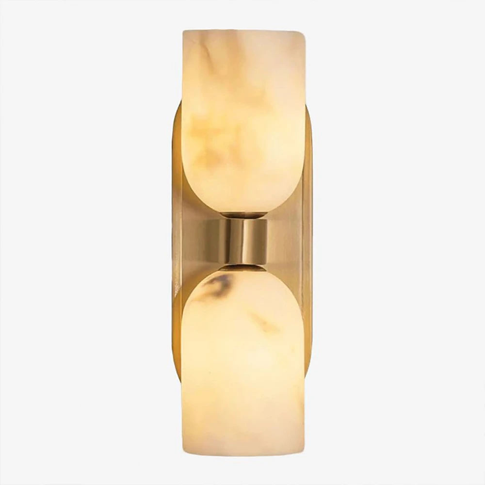 Solenne Alabaster Twin Beam Wall Sconce