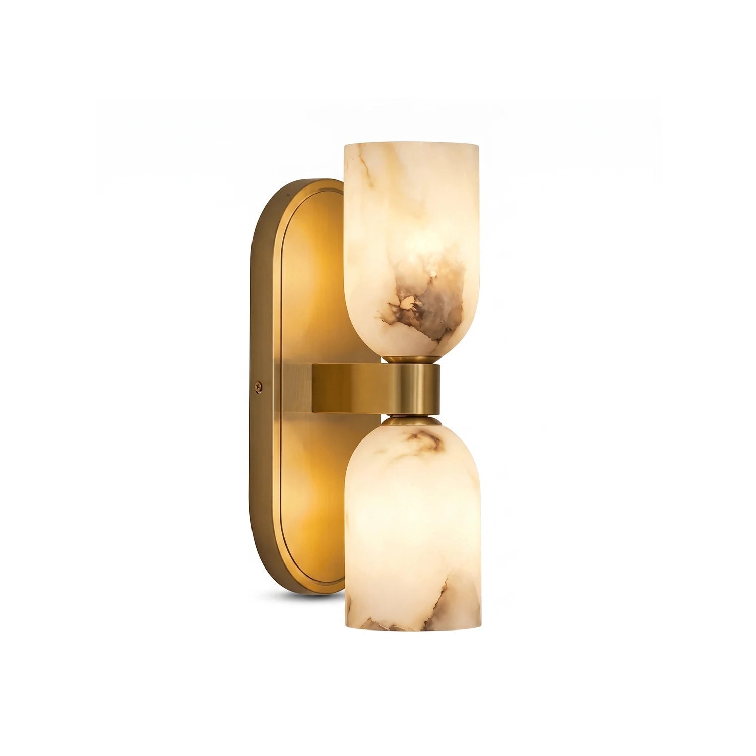 Solenne Alabaster Twin Beam Wall Sconce