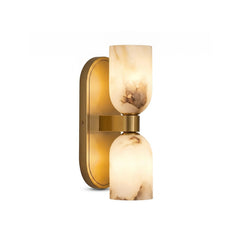 Solenne Alabaster Twin Beam Wall Sconce