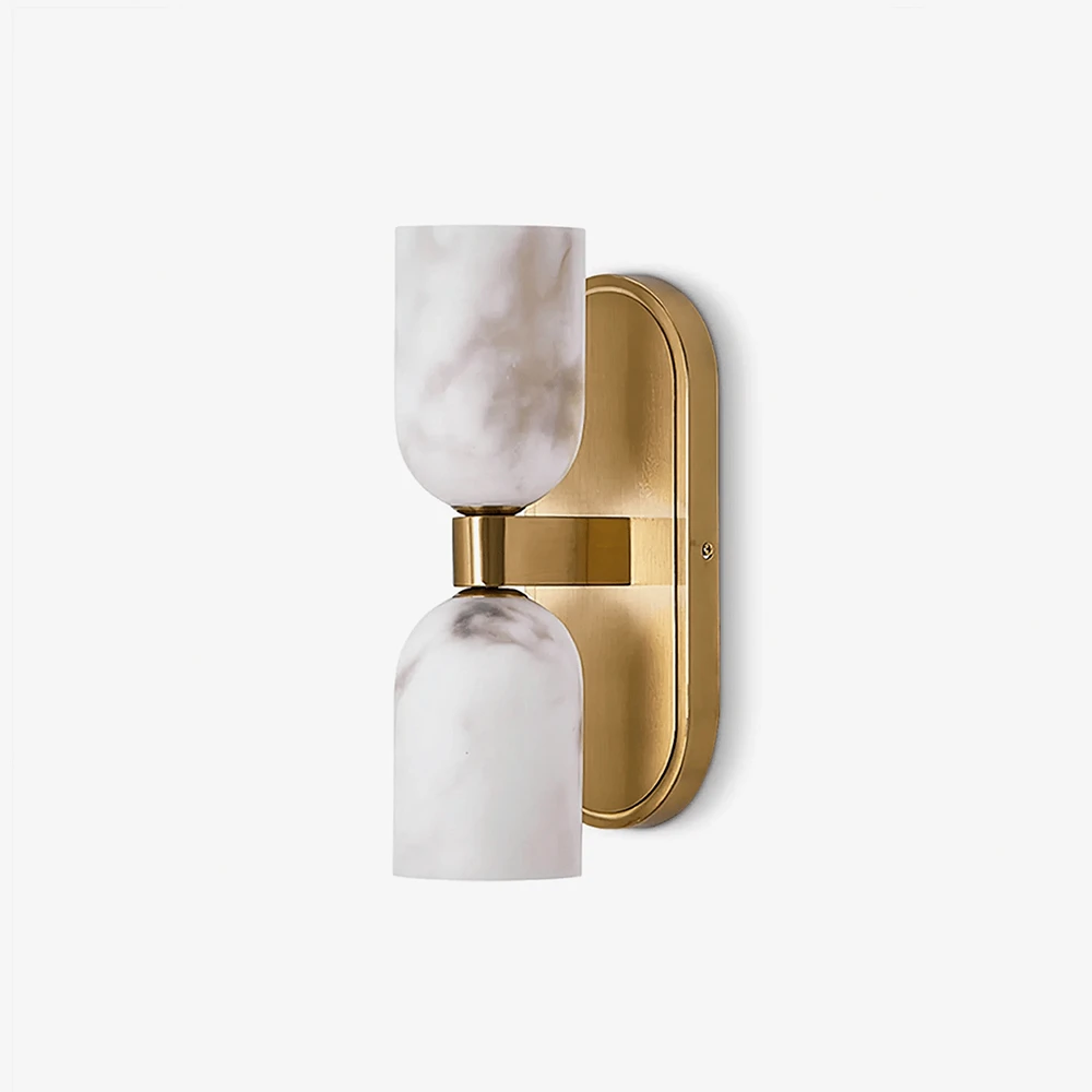 Solenne Alabaster Twin Beam Wall Sconce