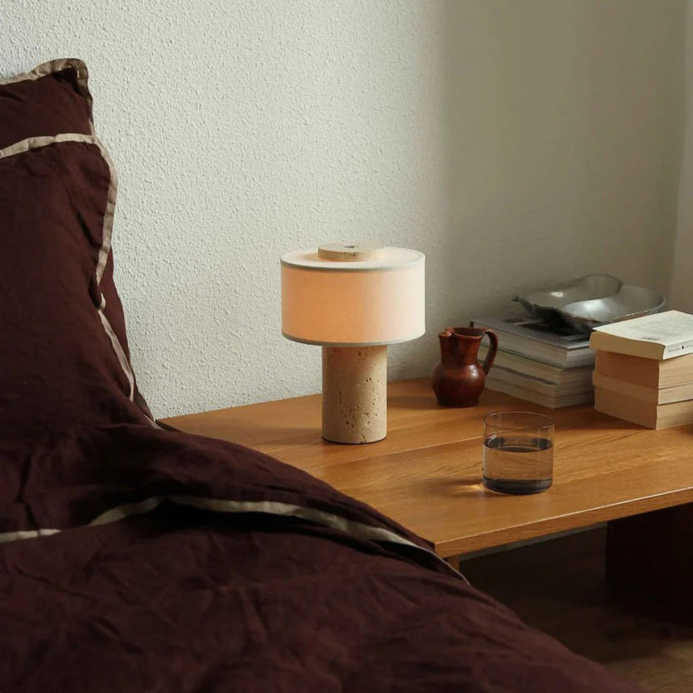 Sora Natural Stone Rechargeable Table Lamp