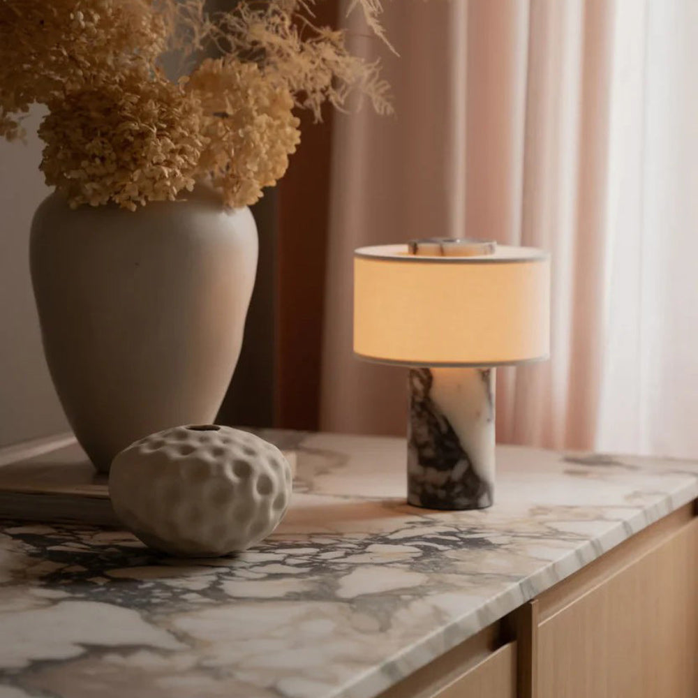 Sora Natural Stone Rechargeable Table Lamp