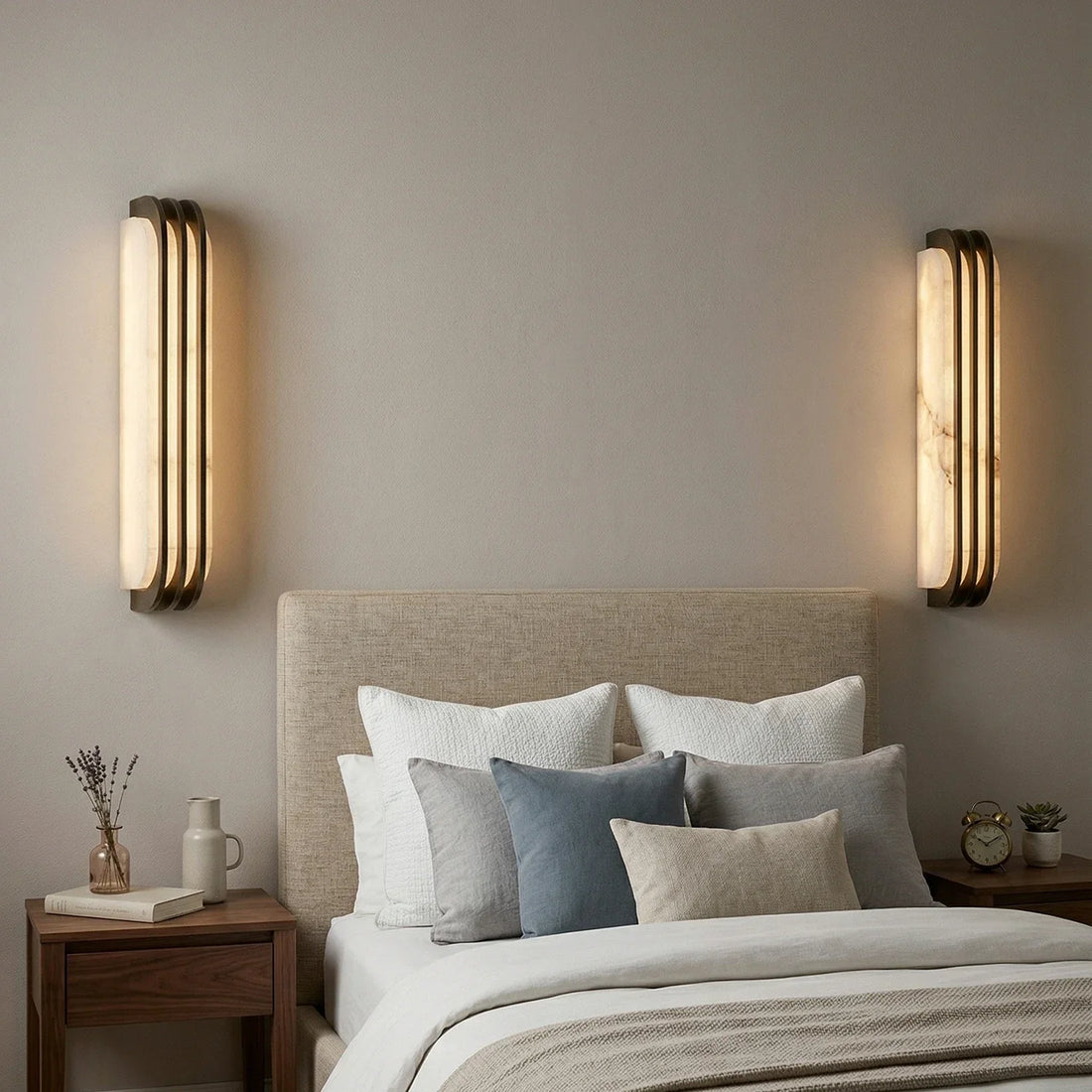 Sorelia Layered Alabaster Wall Sconce