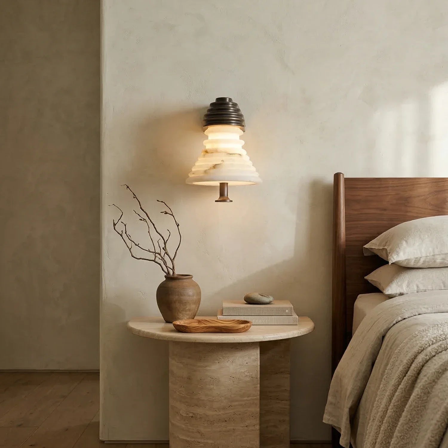 Strata Alabaster Wall Sconce