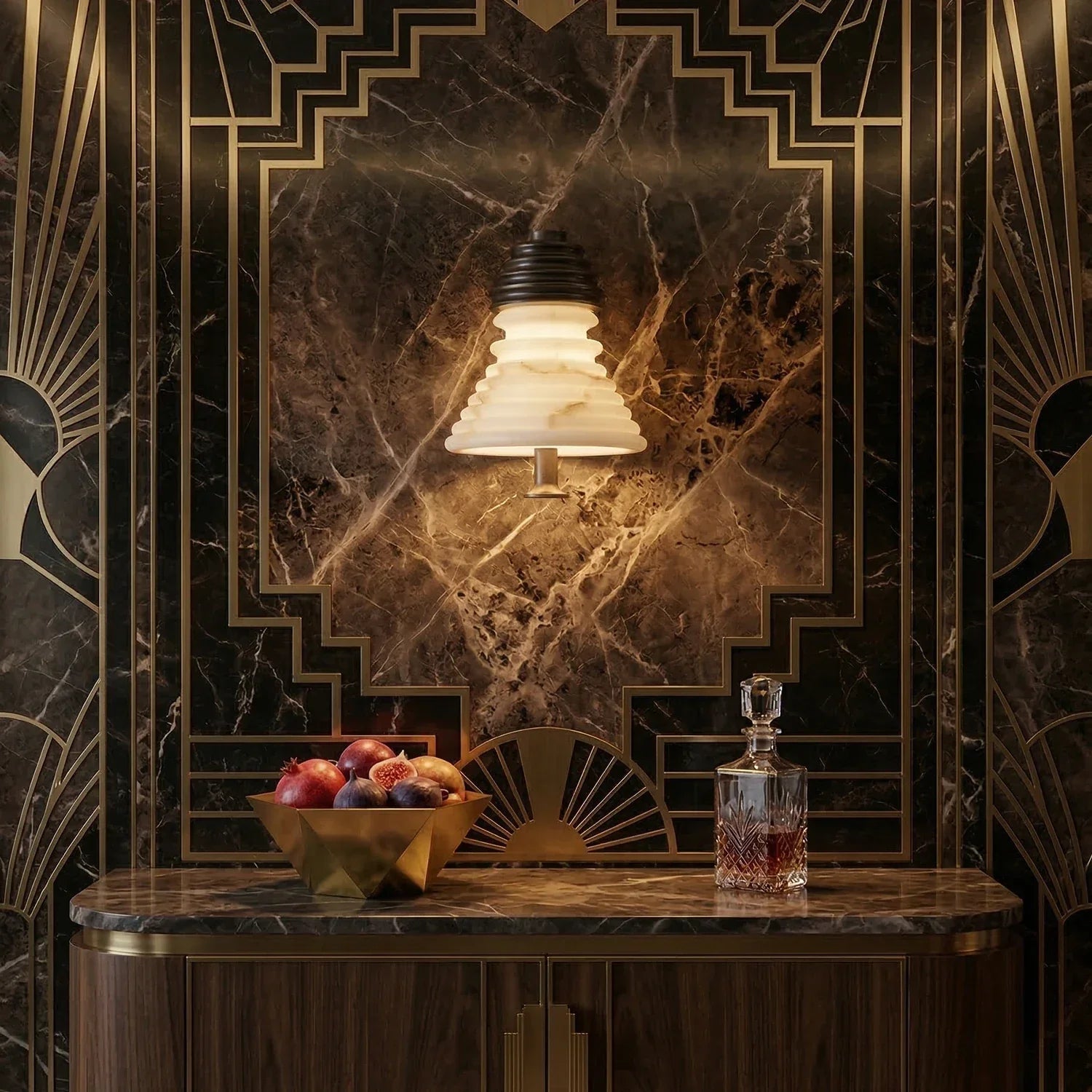 Strata Alabaster Wall Sconce