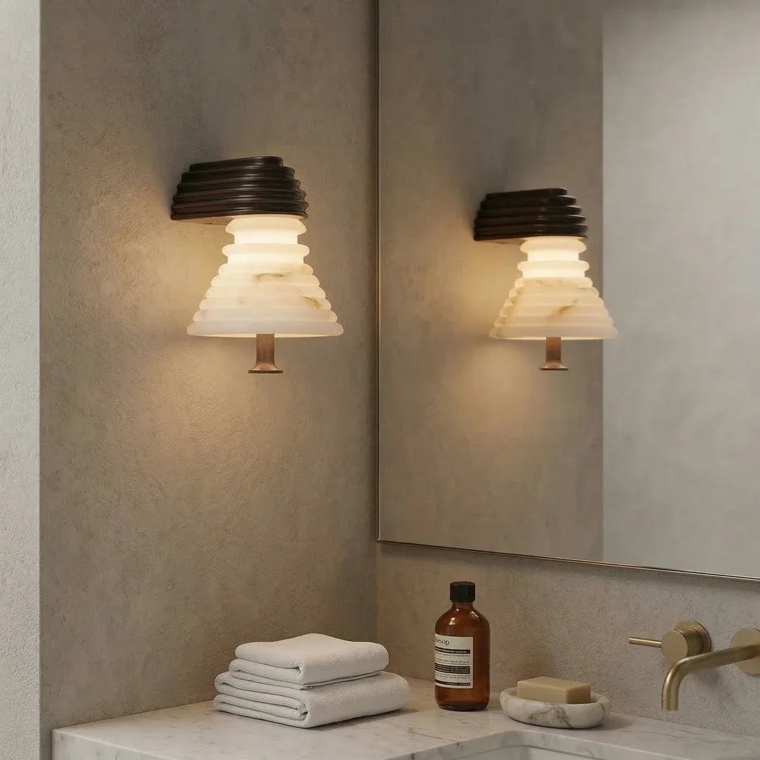 Strata Alabaster Wall Sconce